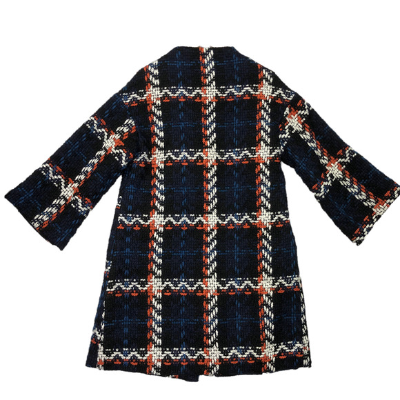 Souk & Sepia Womens Size XS Ennerdale Coat Jacket Blue Orange Abstract - Picture 2 of 8